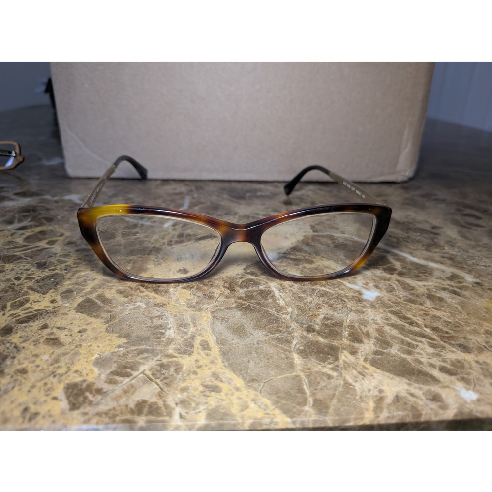 VERSACE 3236 5217 52-16-140 Gold Brown Tortoise Havana Authentic Eyeglasses